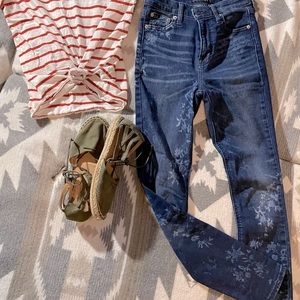 Lucky Brand bridgette skinny jean floral dark wash